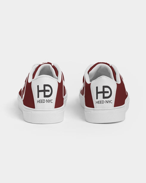 HEED NYC Men's Classic Red Wine Vegan Leather Sneaker